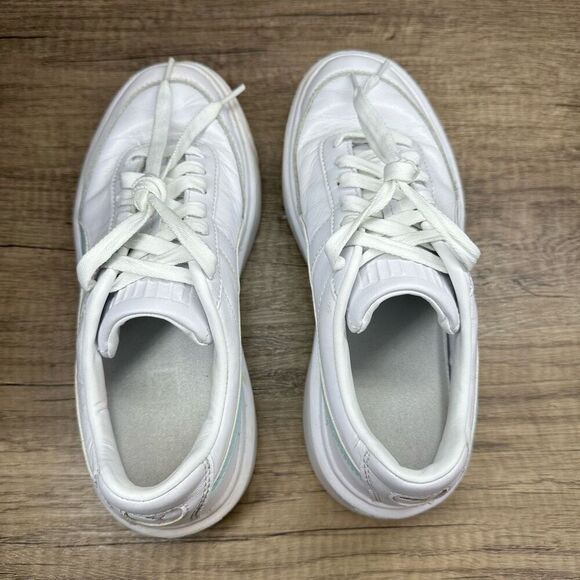 Puma~Women’s~”Oslo Maja”~White/Blue Platform Trainers Sneakers~Size 7 - Picture 6 of 8